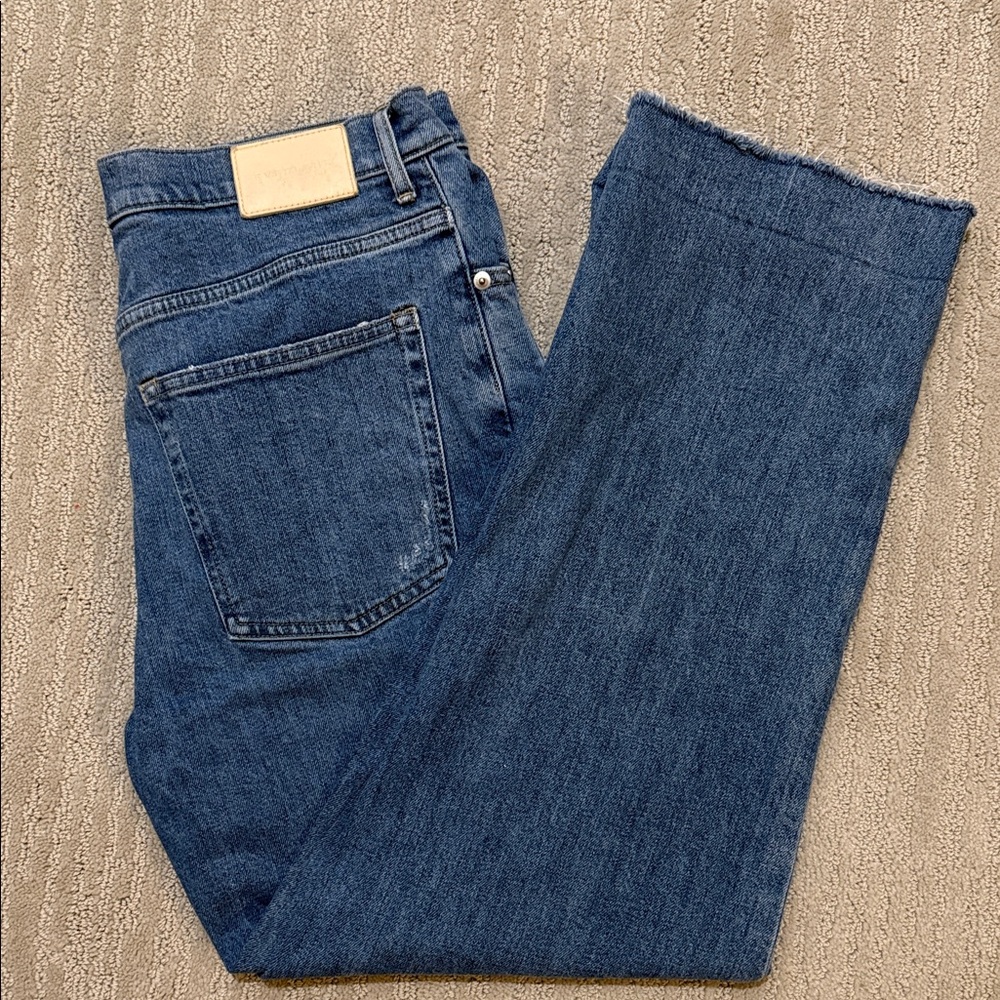 Everlane Indigo High-Rise Ankle Crop Jeans